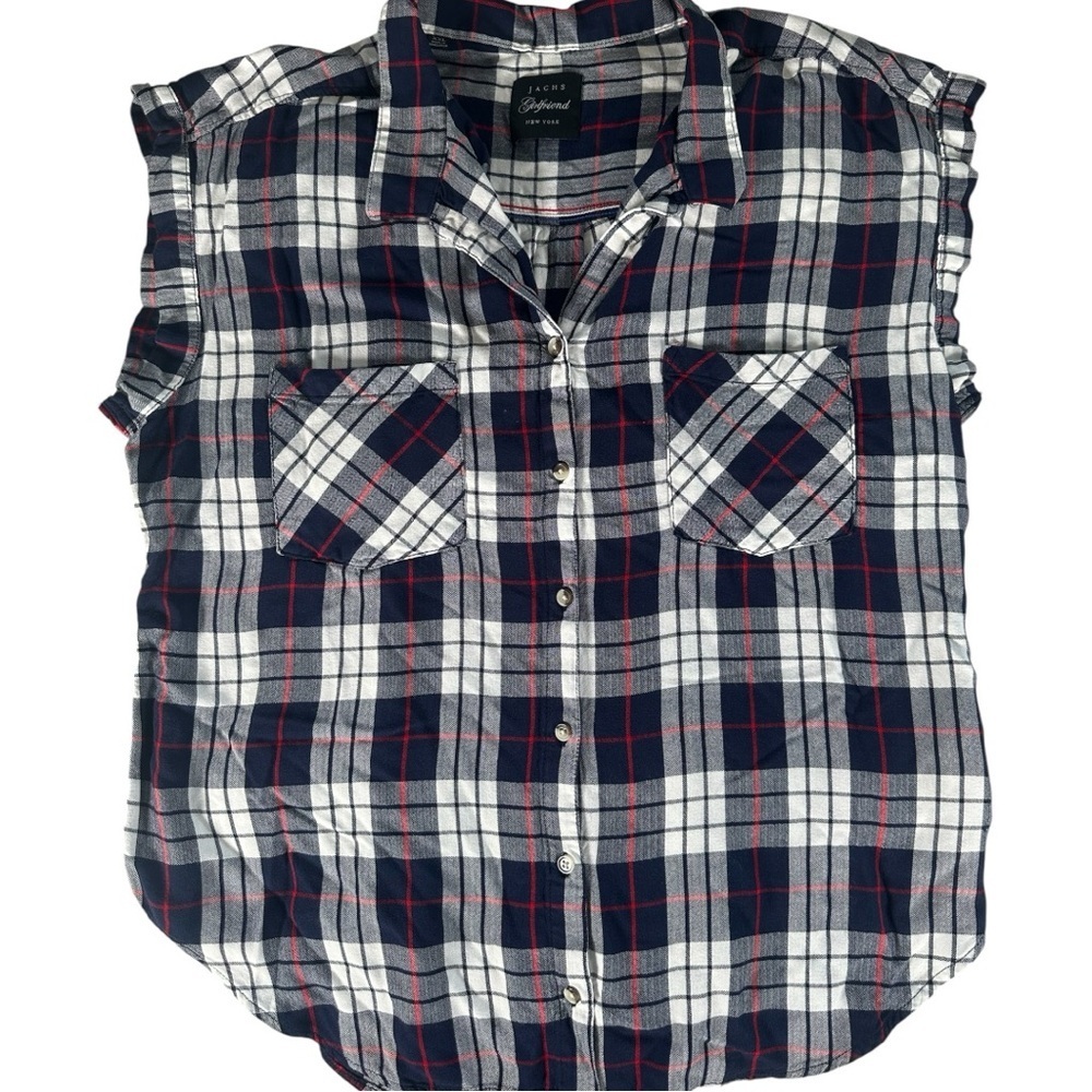 Jachâs Girlfriend Shirt Plaid Size Xxl